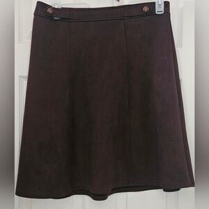 New York Clothing Company Faux Suede Skirt